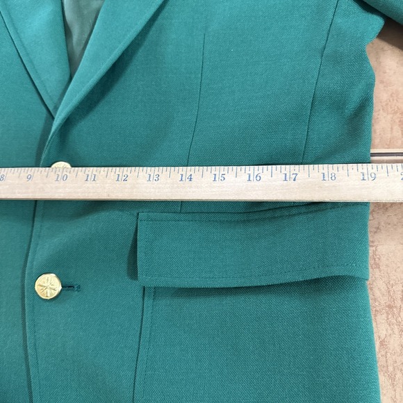 Dickinson & Lee 38S Kelly Green Blazer Sport Coat Jacket USA Made Gold Buttons - Picture 11 of 12